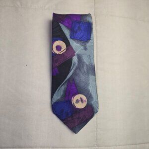 Vintage Nino Foriero – 100% Silk – Abstract Geometric Pattern -80's/90's